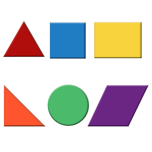 Magnetic counting sheet 5cm magnetic suction geometric shape sheet triangle circle square rectangle teaching aid