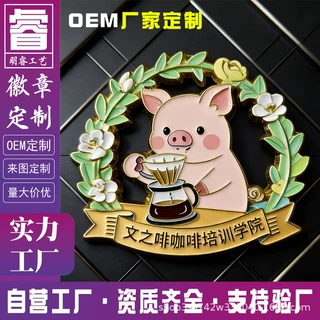 烤漆珐琅铁艺滴胶IP胸针定做锌合金徽章定制金属潮玩盲盒厂家