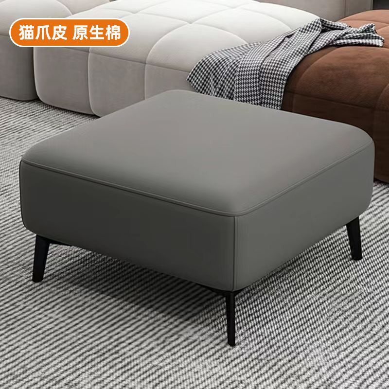 科技布沙发凳脚踏凳现代简约木质脚踏客厅搁脚凳家用换鞋凳垫脚凳|undefined