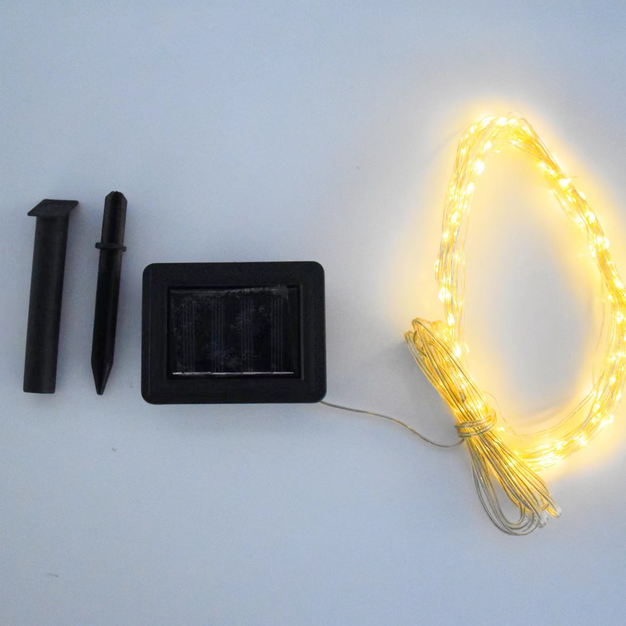 Cross-border supply solar LED light string outdoor courtyard decoration Christmas camping party solar ground stake light