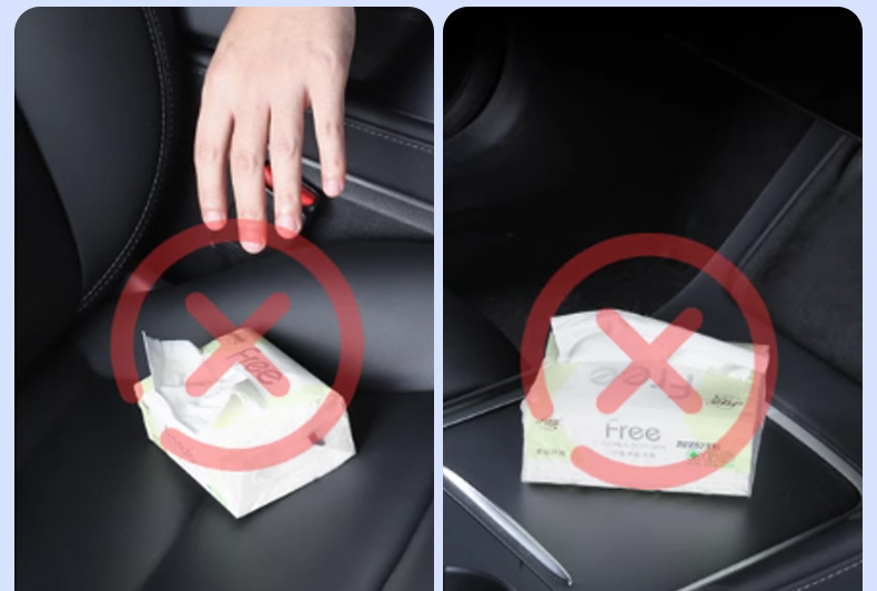 Suitable for the New Tesla Updated Version Model 3Y Car Tissue Box Hidden Tissue Holder Hanging-Style Modification Accessories