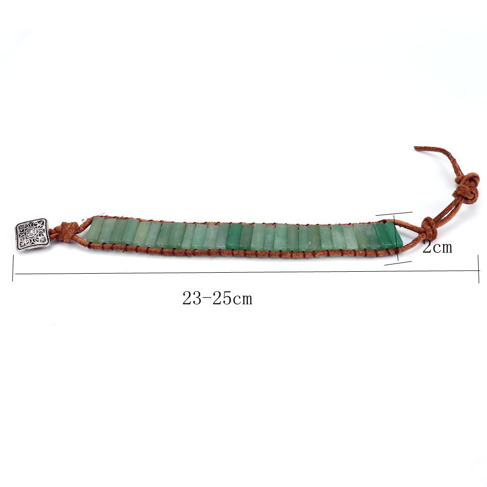 Ethnic Style Rectangle Crystal Knitting Bracelets 1 Piece