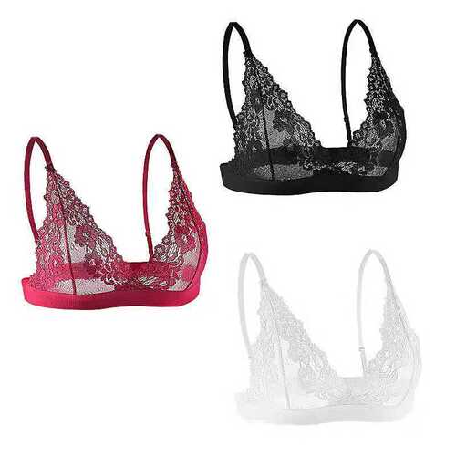 Cross-border women's feelings fun underwear new style temptation adjustable strap anti-flash no chest pad lace backless bra 