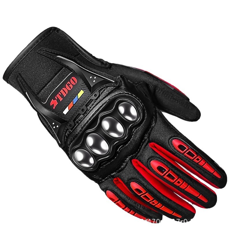 Guantes de los hombres de conducción de la motocicleta de invierno a prueba de viento impermeable Knight motocicleta off-road guantes resistentes a las caídas Four Seasons universal al por mayor