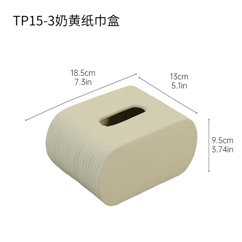 Ins caja de toallas de cerámica blanca y negra simple decoración de alta calidad moderna mesa de té casera caja de dibujo decoración de mesa