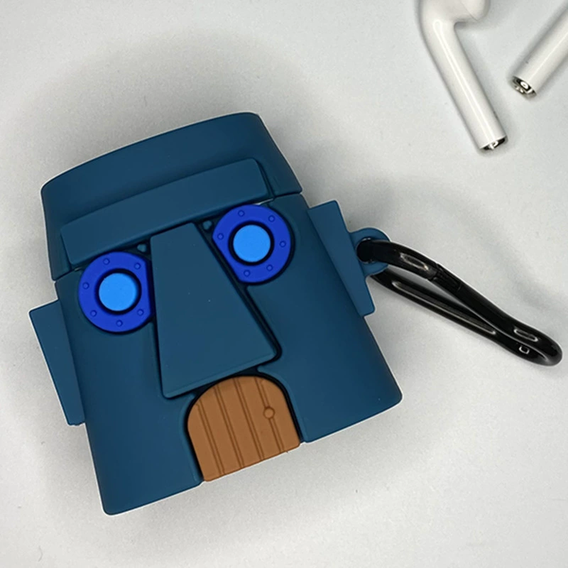Силиконовый защитный чехол в виде мультфильма (Apple) для AirPods 1/2/Pro/3, милый карабин-брелок, Bluetooth-чехол