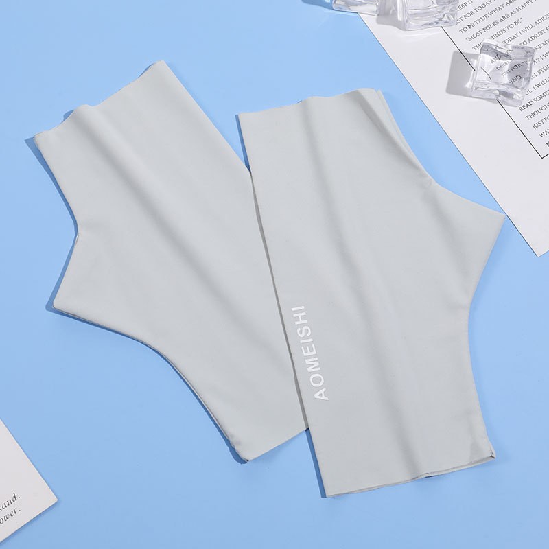 Guantes de medio Dedo de protección solar de seda de hielo para mujer verano protección UV manicura guantes sin dedos protección solar conducción guantes de equitación