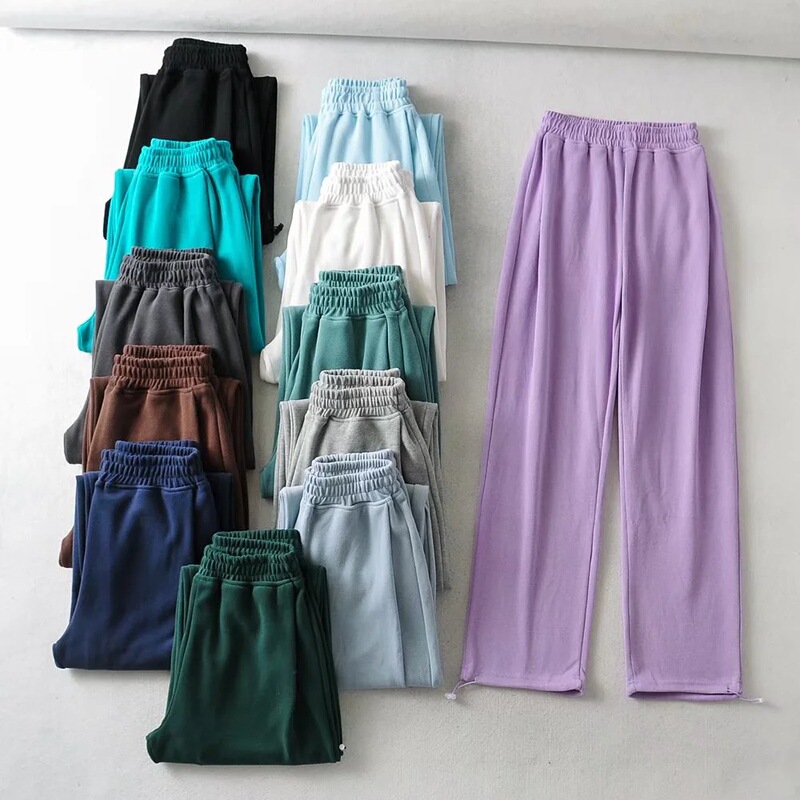 12 Color Loose Casual Leg Pants Women's Sweatpants chic Dipped Sports Pants Straight Drawstring Wide Leg Pants Mop Pants 12 Color Loose Casual Leg Pants Women's Sweatpants chic Dipped Sports Pants Straight Drawstring Wide Leg Pants Mop Pants