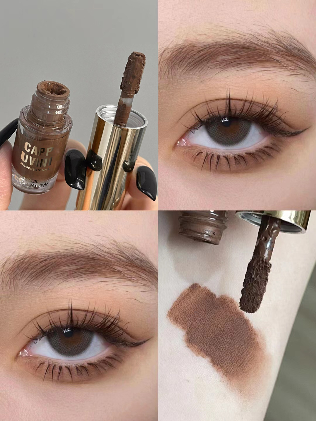 Capo Vini low-saturation gray Powder milk coffee matte liquid single eyeshadow Fine glitter pink pure earthy tone undefined