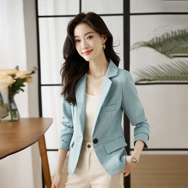 Women's 2026 Autumn New Korean Style Fashionable Casual Niche Design Slim Fit Suit Jacket