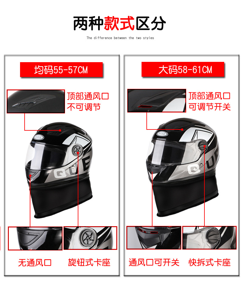 Winter Helmet for Electric Vehicles for Men and Women Cold-proof Warm-proof Anti-fog Belt Scarf Full Helmet plus size Winter Helmet