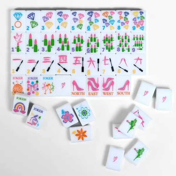 American Mahjong Travel Portable Hand-Play European and American Mahjong Acrylic American Mahjong Tiles Custom Wholesale