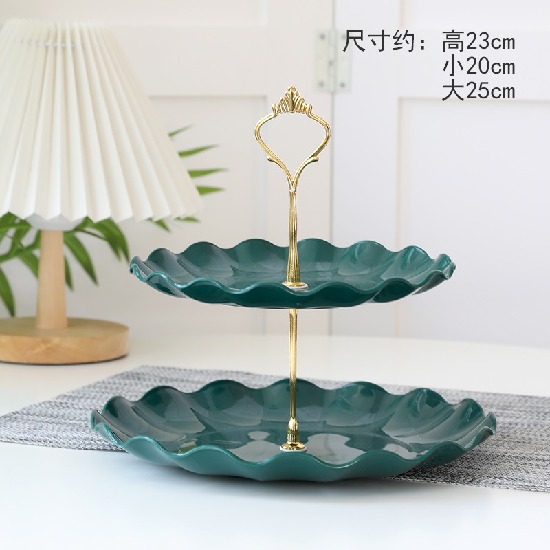 Decoración de postres de cumpleaños estante de exhibición de boda europea estante de frutas estante de pastel de plástico bandeja de bocadillos