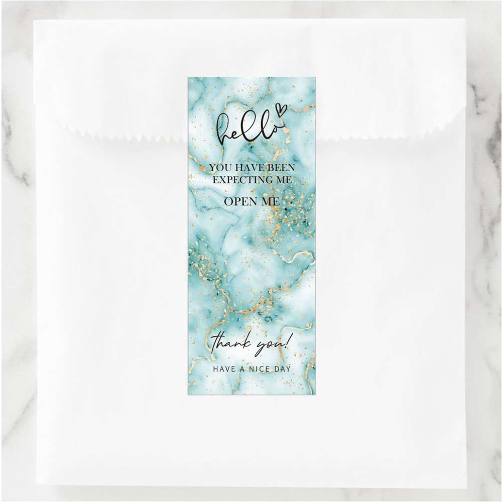 50 stickers/Pack Red simple thank you stickers gift box sealing stickers packaging film waterproof label take-out Express