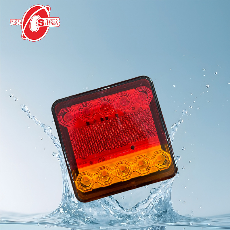 Nuevo 12-80V voltaje universal 12V24V 10LED luz trasera cuadrada camión luz trasera luz del remolque