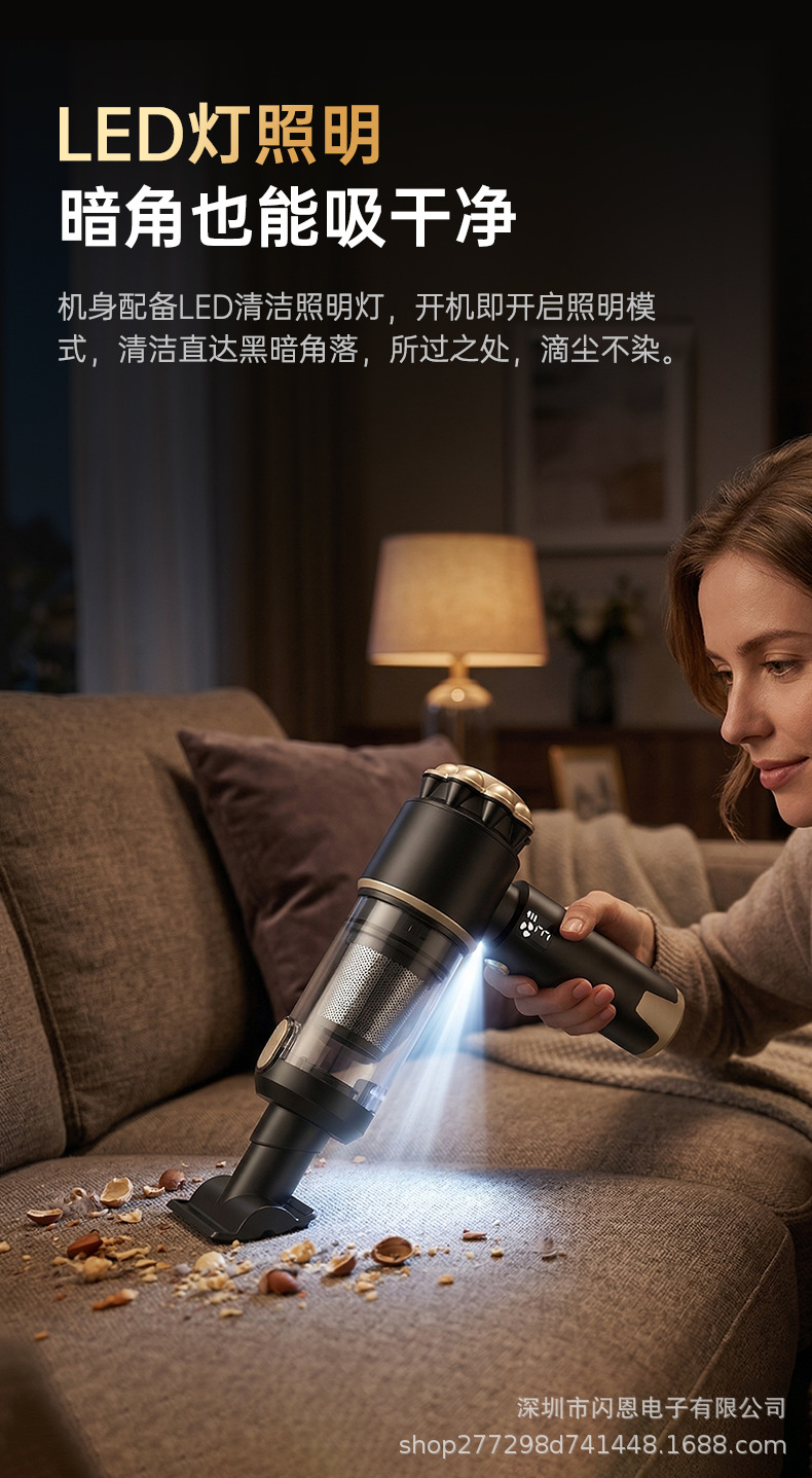 New 4-in-1 Car Brushless Vacuum Cleaner with Blowing, Suction, Pumping, and Charging Functions, Upgraded with Super Strong Suction for Home and Car Use, Handheld Vacuum