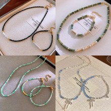 蝴蝶结水晶项链复古轻奢高级感锁骨链小众设计百搭气质项饰品批发