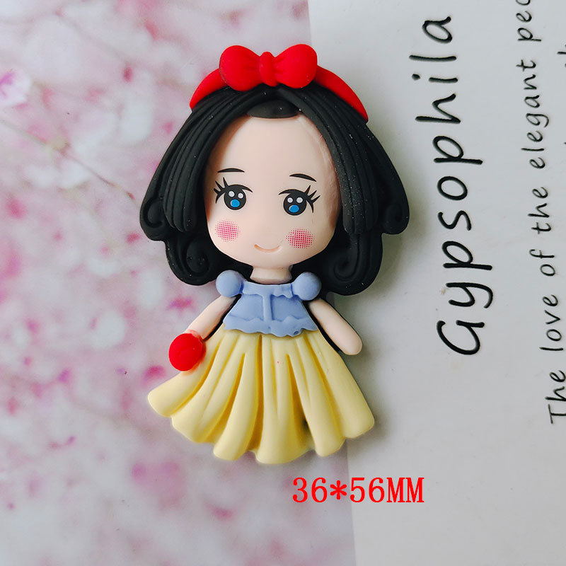 新しいサイズの樹脂の王女の部品の子供の髪飾りのアクセサリーの部品は柔らかい陶樹脂の王女をまねます。