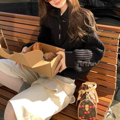 慵懒风高领麻花针织衫毛衣女2025秋季新款高级感宽松休闲套头上衣
