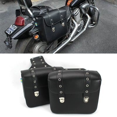 PU leather retro motorcycle bag durable accessories supplies simple solid color wear-resistant motorcycle bag wholesale (Motorcycle Safety Supplies)
