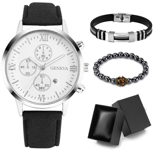 Men's Watch Business Gift Set Holiday Birthday Gift Set Bracelet Necklace Watch Set 3pcs/set
