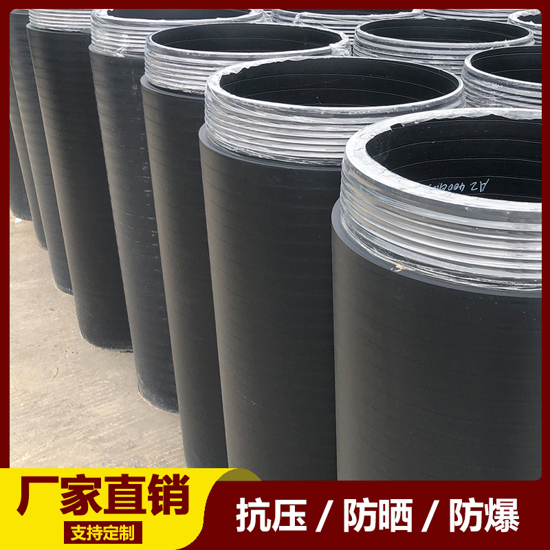 PE自锁式顶拉管SN16高密度聚乙烯实壁管双密封排水管规格齐全厂家