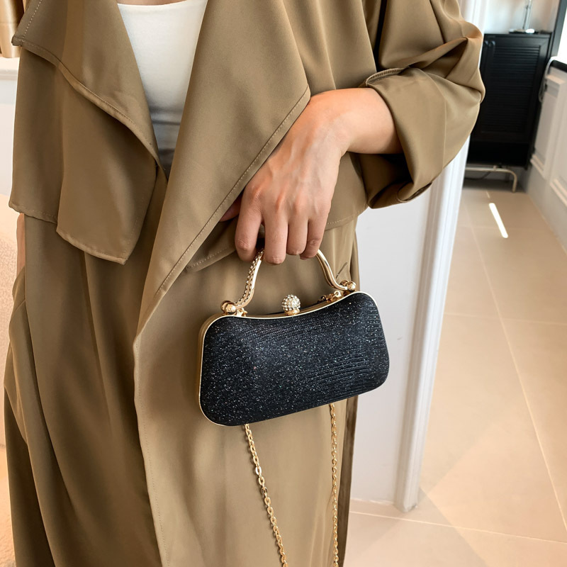 Cadena de alto grado rhinestone bolsa de las axilas INS de alto aspecto Lock bolso Moda brillante hombro crossbody bolsa