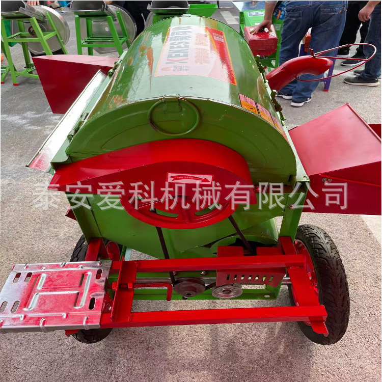 2021型电动打稻机农用麦地田间打稻机水稻脱粒机山西太原适用