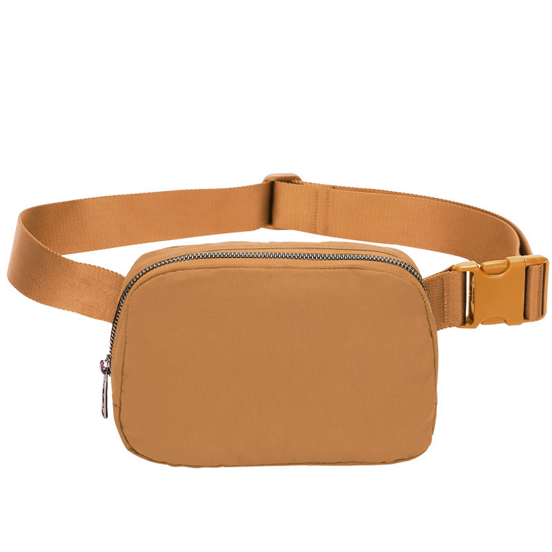 Lulu mismo bolso en stock riñonera bolsa de pecho anti-salpicaduras bolsa de nailon deportivo para correr riñonera para teléfonos móviles para hombres y mujeres