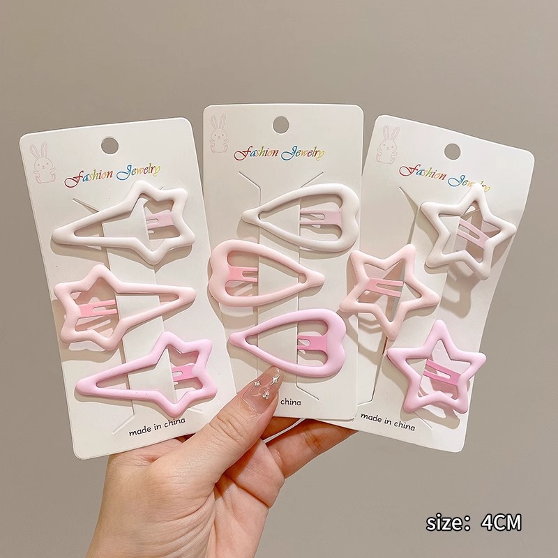 Nuevo clip de BB dopamina de color estrella de pentaco pequeño clip de cabello para niños tocado para niños lindos bordes laterales clip de cabello