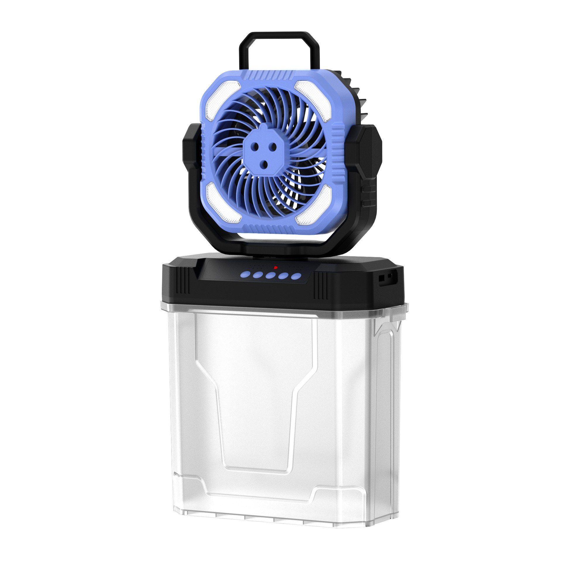 Ventilador de Aire Acondicionado Portátil de 3 Boquillas con Iluminación y Oscilación para Camping image 6