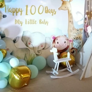 跨境儿童木质摇摇马影楼周岁写真照摄影道具幼儿家居实木玩具板凳
