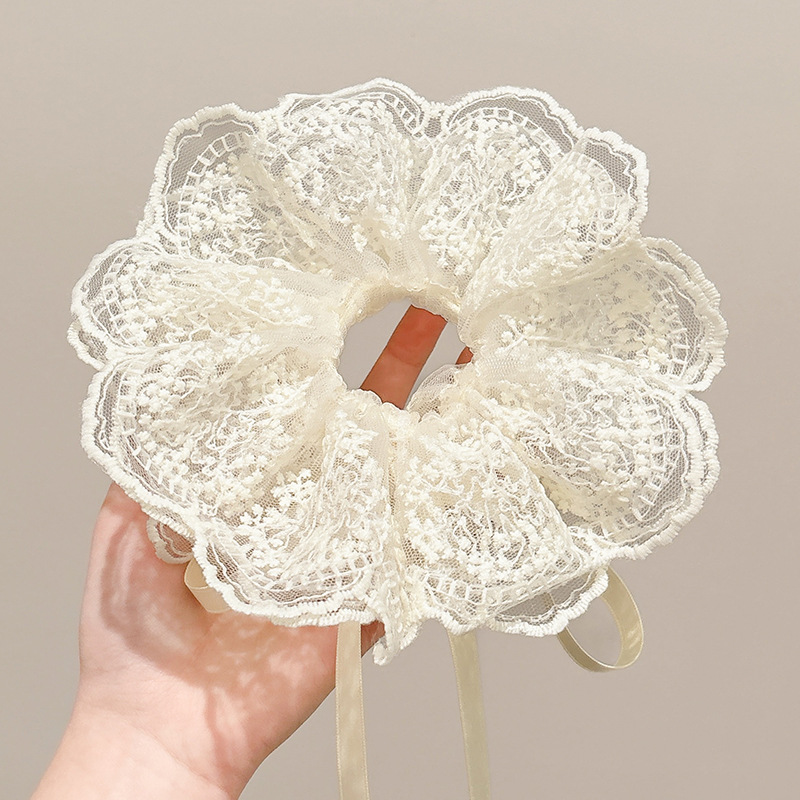 Anillo de pelo de intestino grueso suave francés para mujer 2025 nuevo círculo de intestino grueso coreano de alta gama Advanced Large Hairy Cuerda para la cabeza para mujer