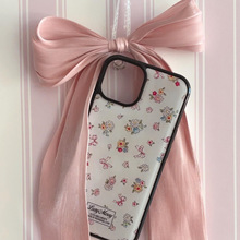 韩国小众ins法式清新碎花适用于iphone15promax/14pro黑边手机壳