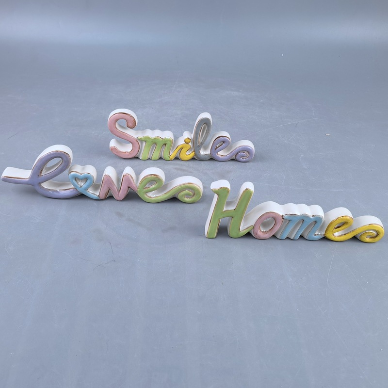 Inglés creativo letras de cerámica decoración de la casa moderna sala de estar escritorio dormitorio regalo de cumpleaños regalo de amor