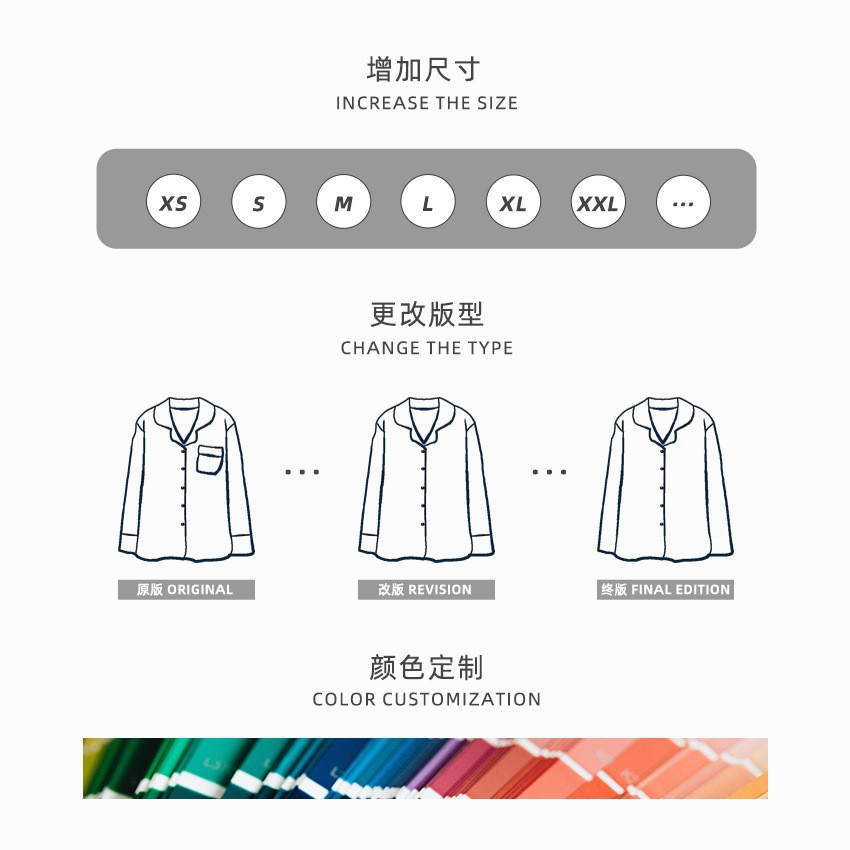 Color, size, custom-made