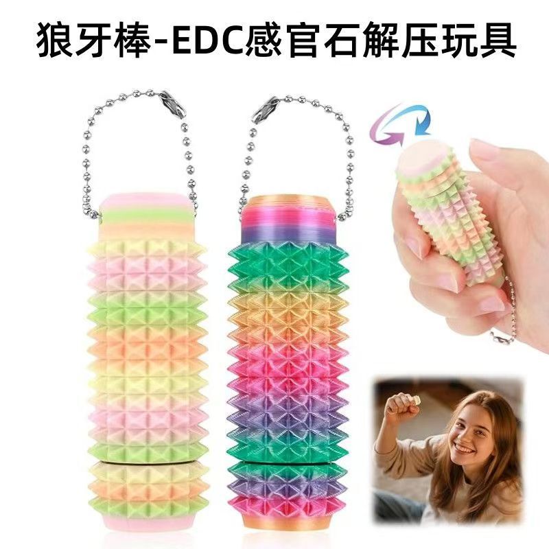 Wolf Tooth Stick Sensory Stone Stress Relief Toy Adhd Training Fun Toy Anti-Stress Educational Toy