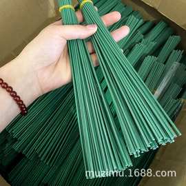 2号胶包铁丝花杆铁线仿玫瑰40cm30cm20cmDIY手工制作编织花艺必备