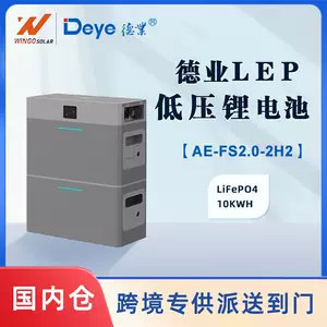 德业Deye51.2V 2KWH德业磷酸铁锂电池堆叠AE-FS2.0-2H2 10年质保