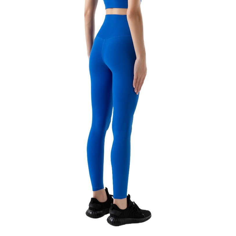 2025 pantalones de yoga desnudos sin línea T que no son para la piel, nuevos colores, bolsillos transfronterizos europeos y americanos, ropa de yoga de cadera de melocotón de cintura alta