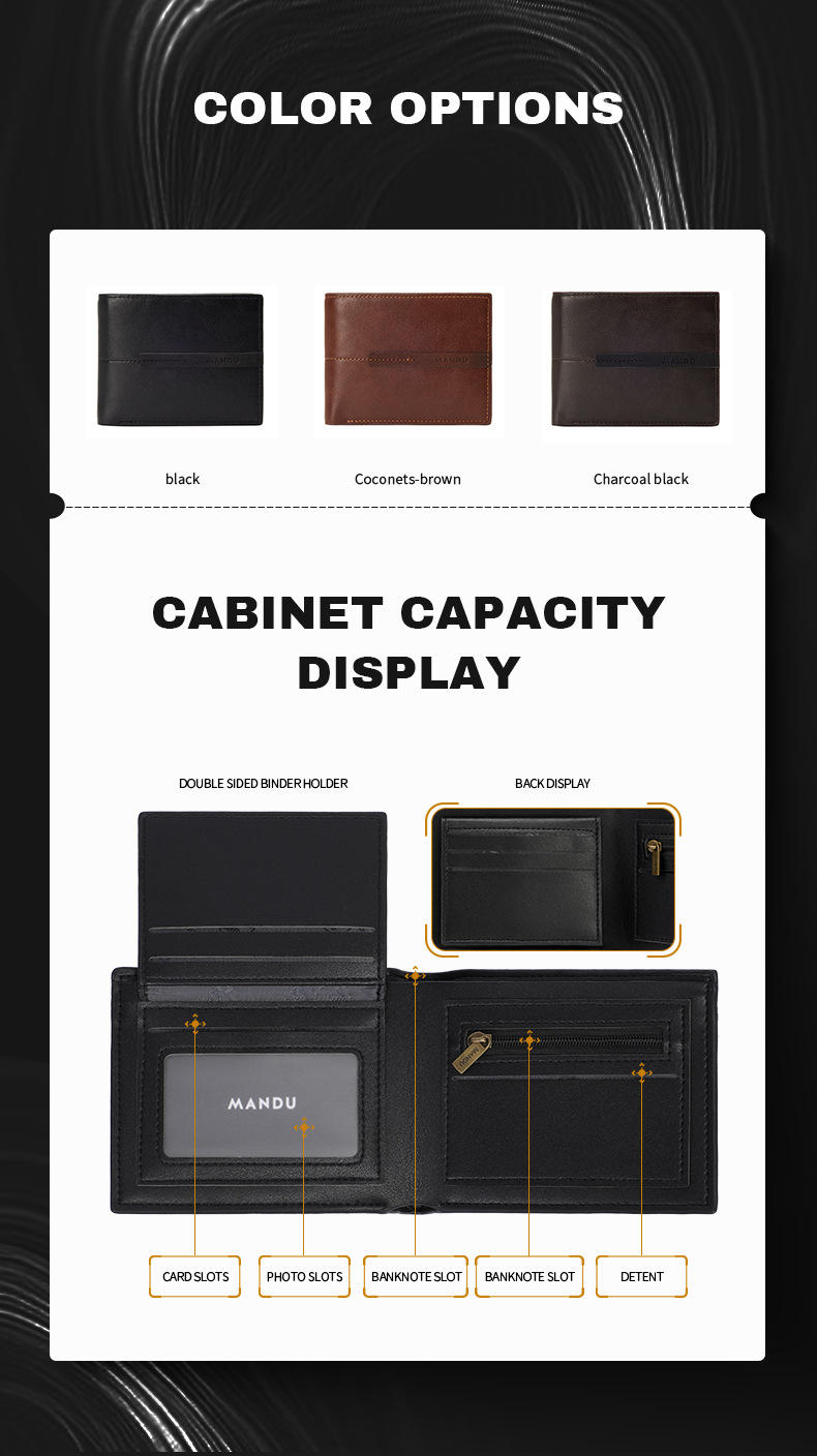 Fashionable Men's Wallet, New Arrival, Classic Short Wallet With Multiple Card Slots, Multi-function Popular Wallet_voghion.com