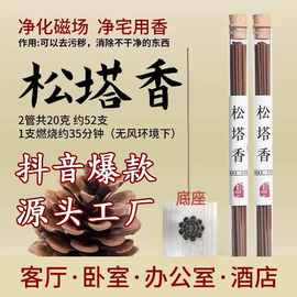 现货松塔香线香秘鲁圣木鼠尾草卧香净化磁场家用房间室内木质代发