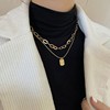 Brand necklace, pendant with letters, trend chain for key bag , universal sweater, internet celebrity
