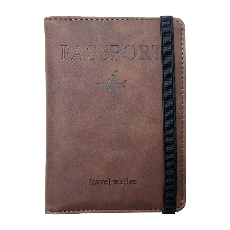 Passport Cover PU Travel Wallet, Universal Handheld Protective Case, 15 × 11 cm, Multi-Color