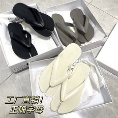 Mm6 ビーチサンダル モナ ニッチ ハイエンド 豚足 つま先 カジュアル フラット ビーチサンダル レディース アウター イン
