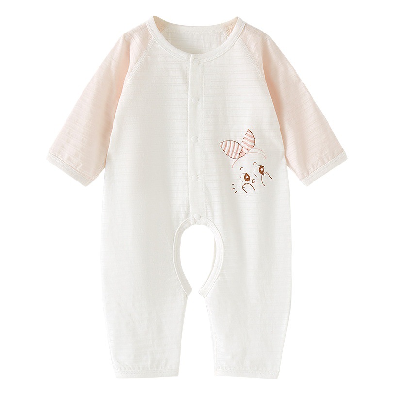 Mono de bebé para primavera y verano, de manga larga, fino, para aire acondicionado, ropa para recién nacidos, ropa de verano para niños pequeños, mono para bebés, niños y niñas. image 1