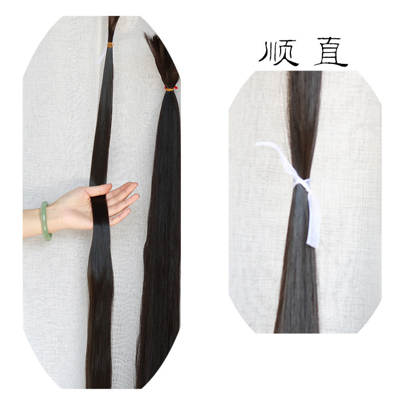 漢服古代衣装ヘアカーリーヘア微カーリーヘアストレートヘア素材手作り diy 加工おだんごヘアバッグ原料|undefined