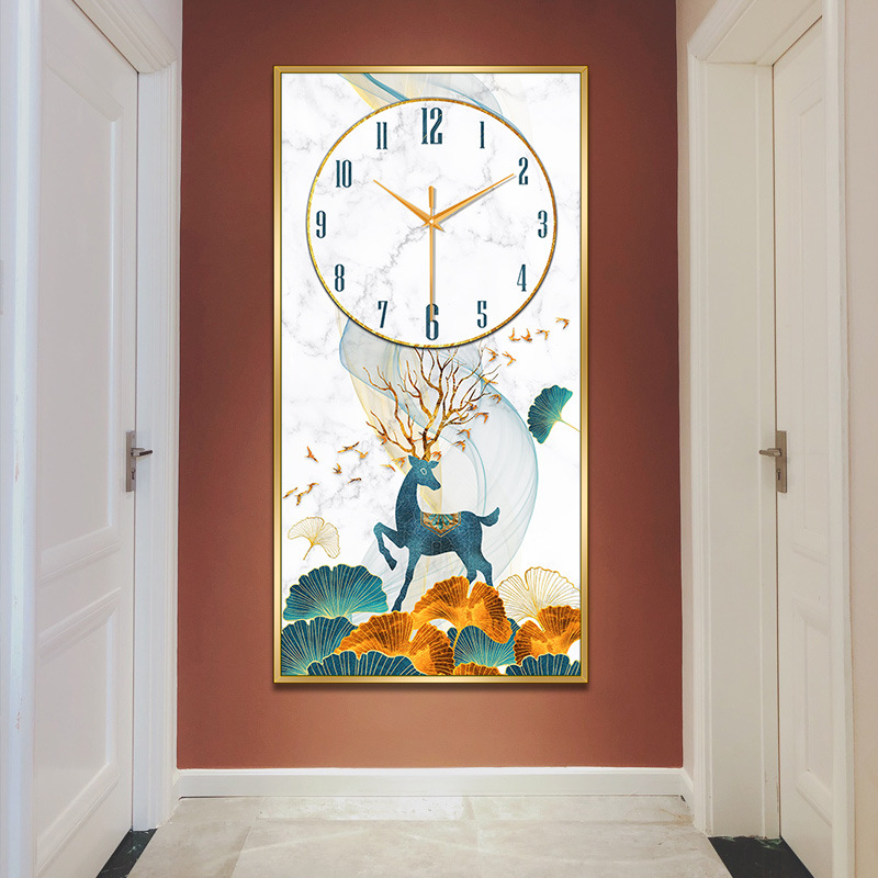 [40*80] pasillo pintura decorativa sala de estar sofá pared de fondo comedor dormitorio vertical colgando pintura Reloj de pared sala de estar