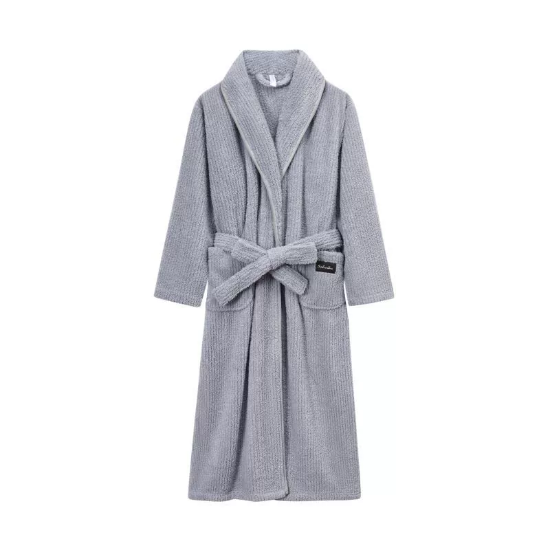Демисезонный халат, коралловый бархат pijama, длинный зимний комплект, (Physicals), для любимого, увеличенная толщина