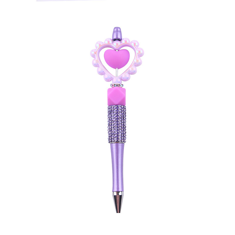 1 Piece Heart Shape Rose Learning Daily PVC Cute Ballpoint Pen display picture 6